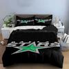 Dallas Stars Green Star Logo Design Print Bedding Set Duvet Cover Pillowcases (1* Duvet Cover 2* Pillowcases Do Not Include Comforter)