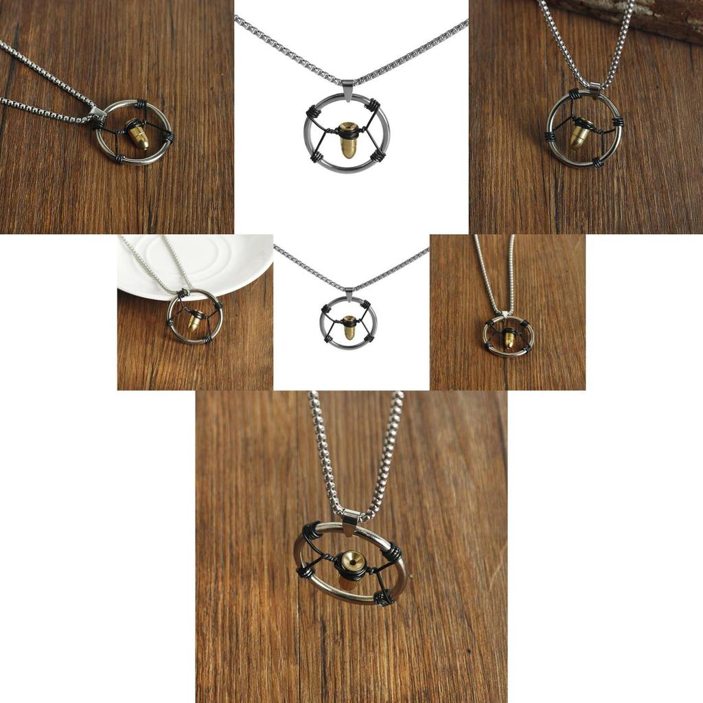 Cyberpunk 2077 Bullet Pendant Necklace With Geometric Design For Men And Women