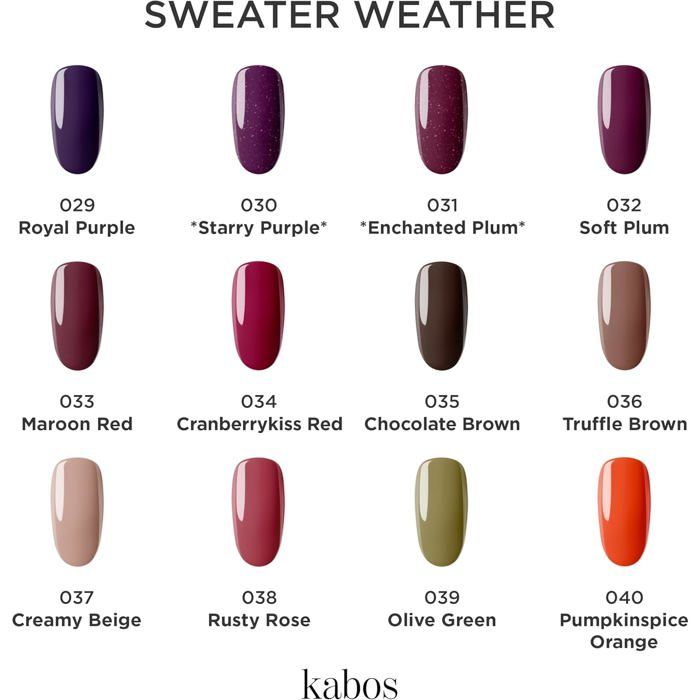 Vernis à ongle - Kabos Gelike 034 - Rouge - Hybride UV LED - Doux pour ongles sensibles