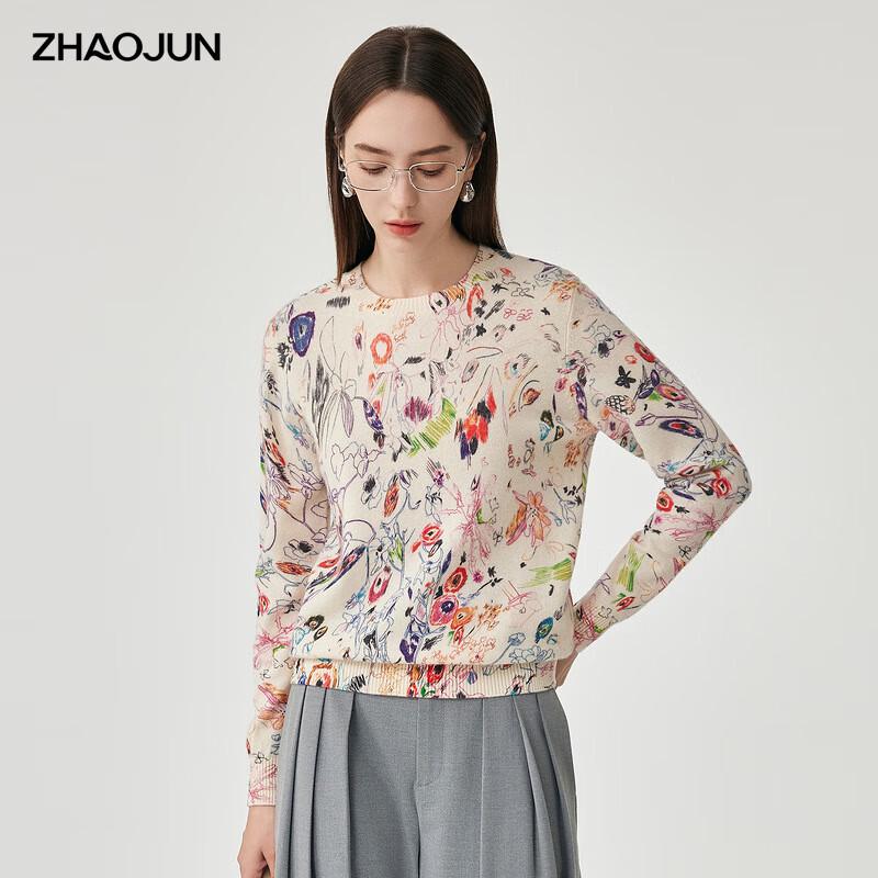

Zhaojun Women s 100% Wool Round Neck Sweater L