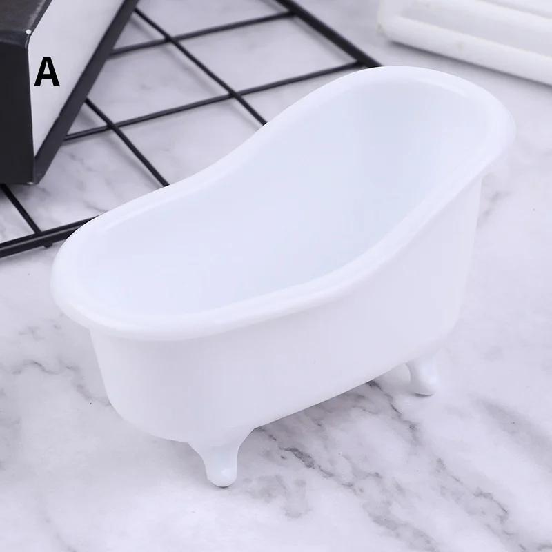 

1pc Mini Bathtub Soap Jewelry Storage Box Makeup Organizer Container Desktop Sundry Storage Gold Silver Sundries Storage Box