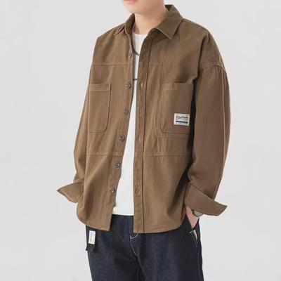 Modisches langärmeliges japanisches Arbeitshemd für Herren – lässiges All-Match, coole High-End-Frühlings-/Herbstjacke