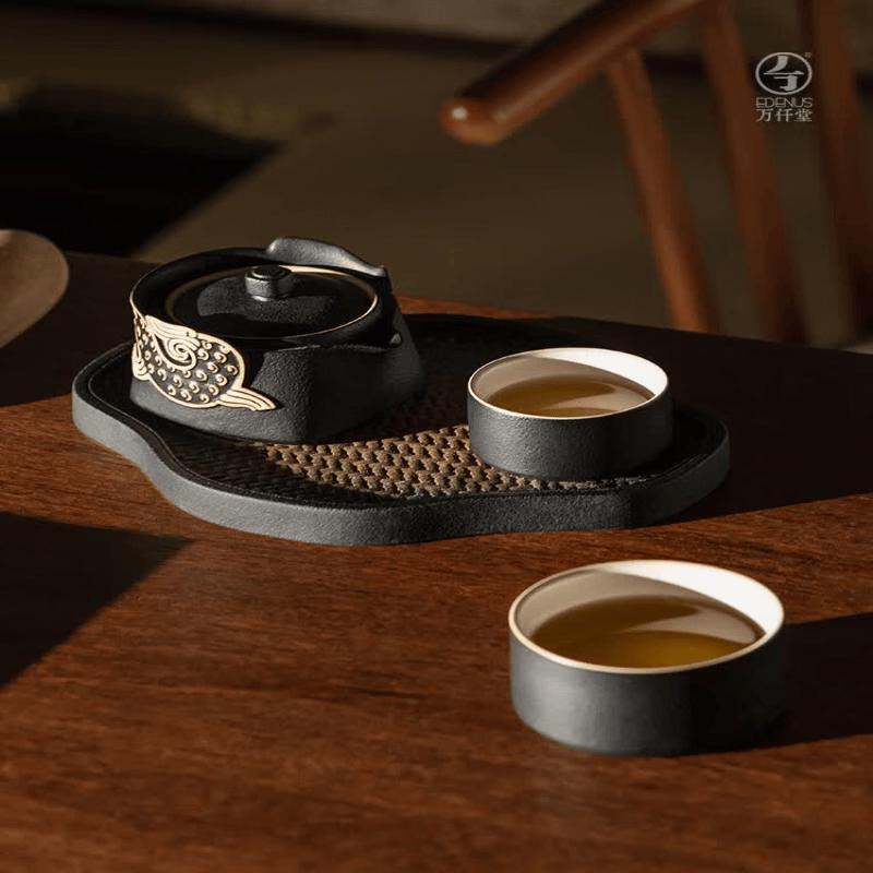 Edenus Ceramic Portable Travel Tea Set