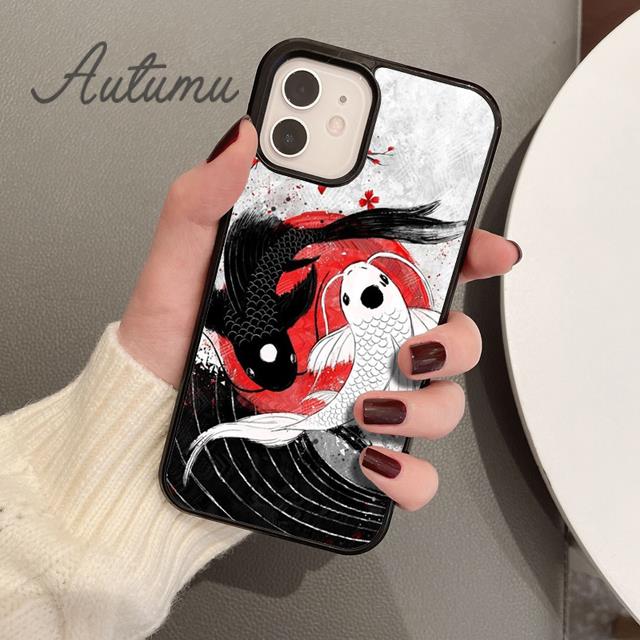 

Чехол для телефона «Инь Ян с изображением рыбки кои» для iPhone 11 12 13 14 Pro Max mini X XR XS SE 2020 6 7 8 Plus Samsung Galaxy S21 S22 iPhone 5 5s SE