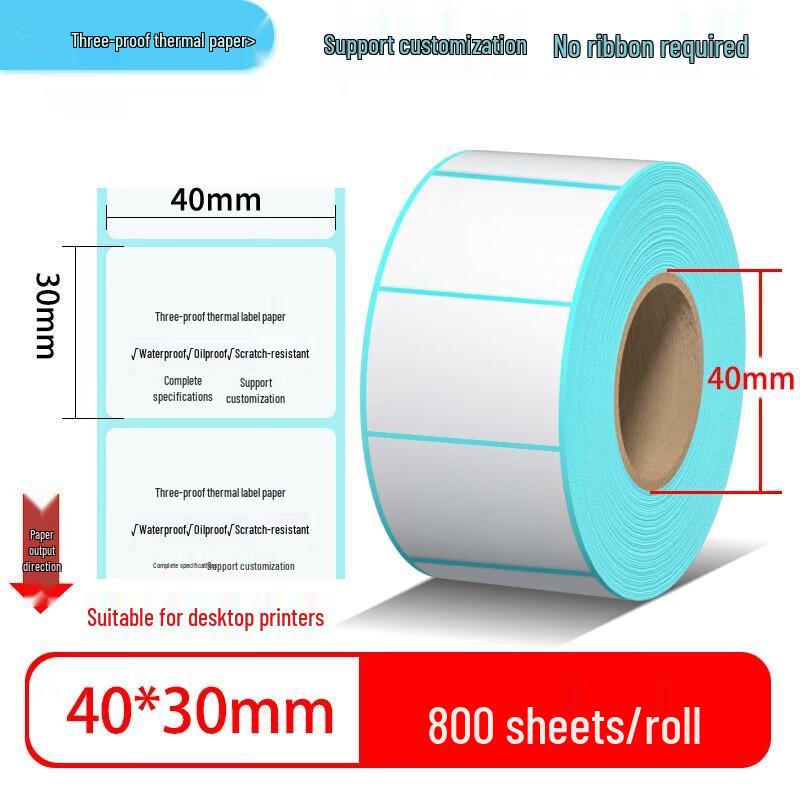 Two Star Blue Thermal Label Sticker Paper