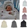 Sleeping Knitted Bag Newborn Baby Autumn Winter Button Stroller Bag Sleeping