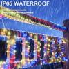 7M/12M Solar Tube Rope Lights Outdoor Waterproof LED String Fairy Strip 8 Modes for Garden Wedding Christmas Tree Fence Decoration