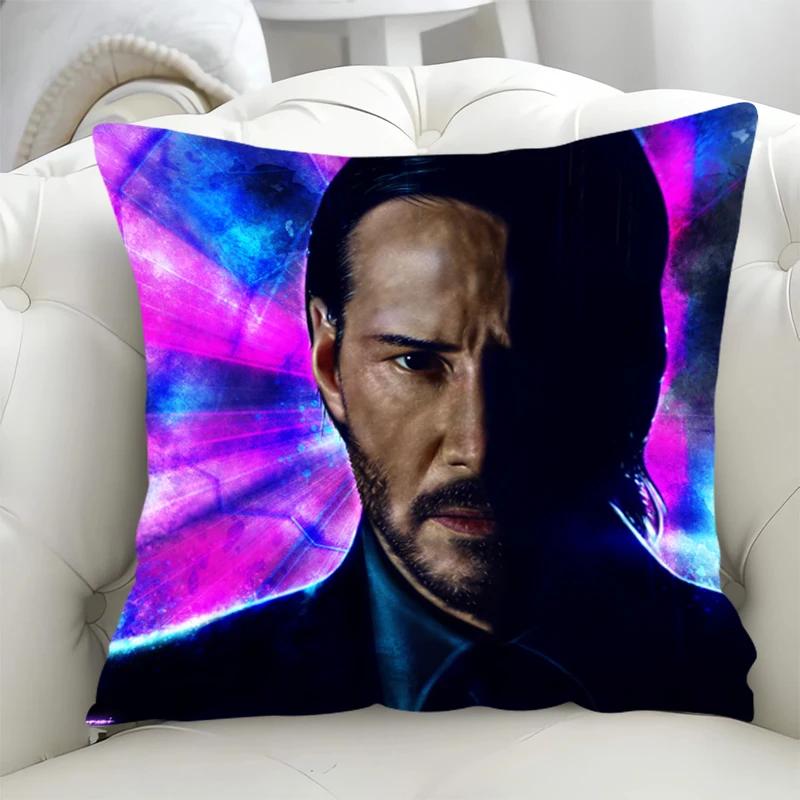 Sofa Cushion Cover 45x45cm John Wick Pillowcase 45*45 Pillow Cases for Bed Fall Decor Decorative Pillowcases 40x40 Lounge Chairs
