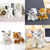 Adorable Cute Plush Tiger Animal Toy In White And Yellow For Kids And Collectors
