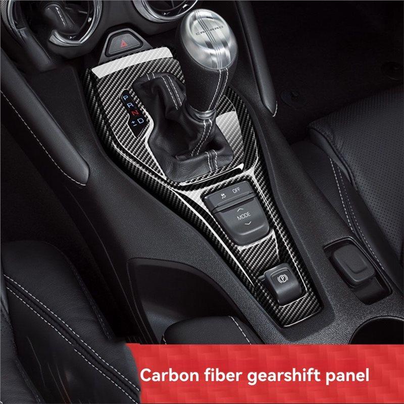 Precise Dry Carbon Fiber Trim Cover For Camaro 2016-2023 Car AT Gear Shift Panel Cover Parts
