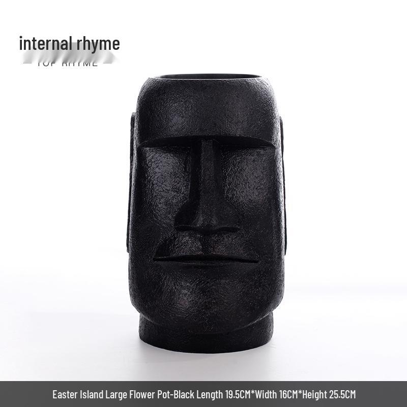 Nordic Resin Easter Island Statue Decor for Living Room TV Cabinet