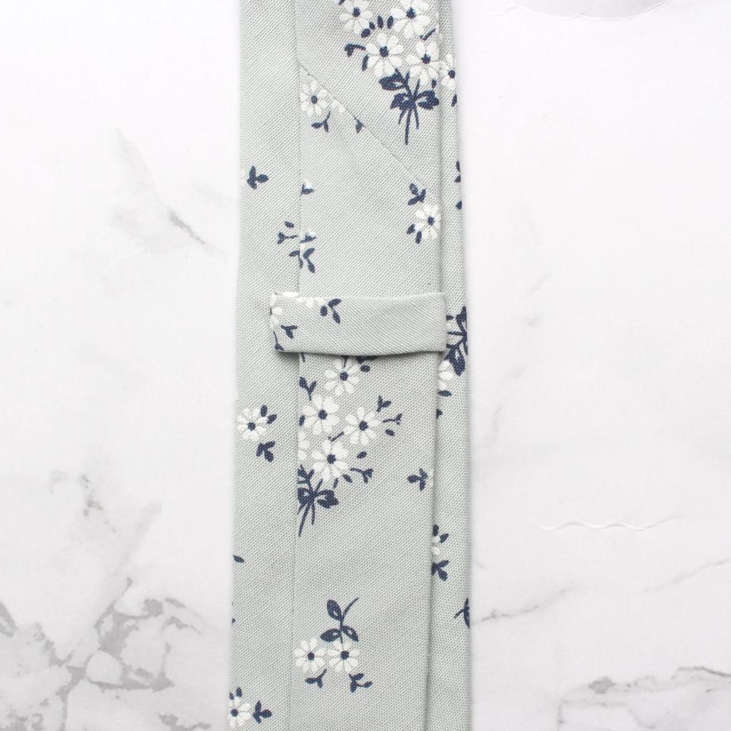 Men'S Cotton Printed Casual Tie, Floral Wedding Groom Dress Tie 7Cm Tie Men