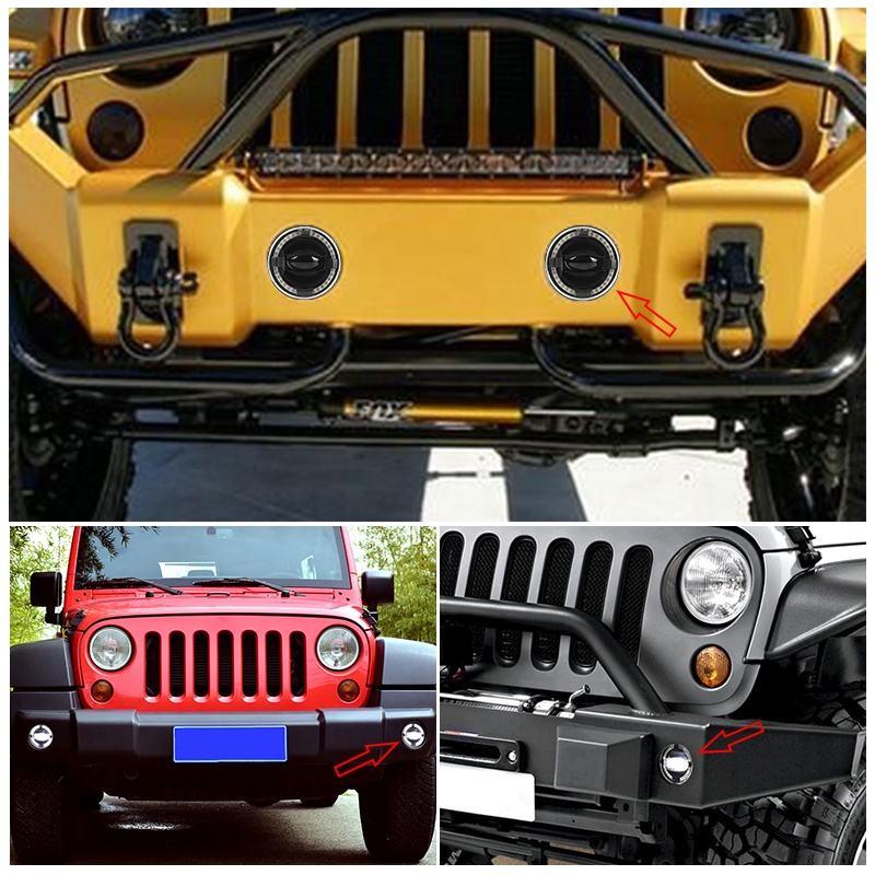 Angel Eye LED Fog Lights for JK & TJ Wrangler: High-Brightness Off-Road Bi-Beam Projector