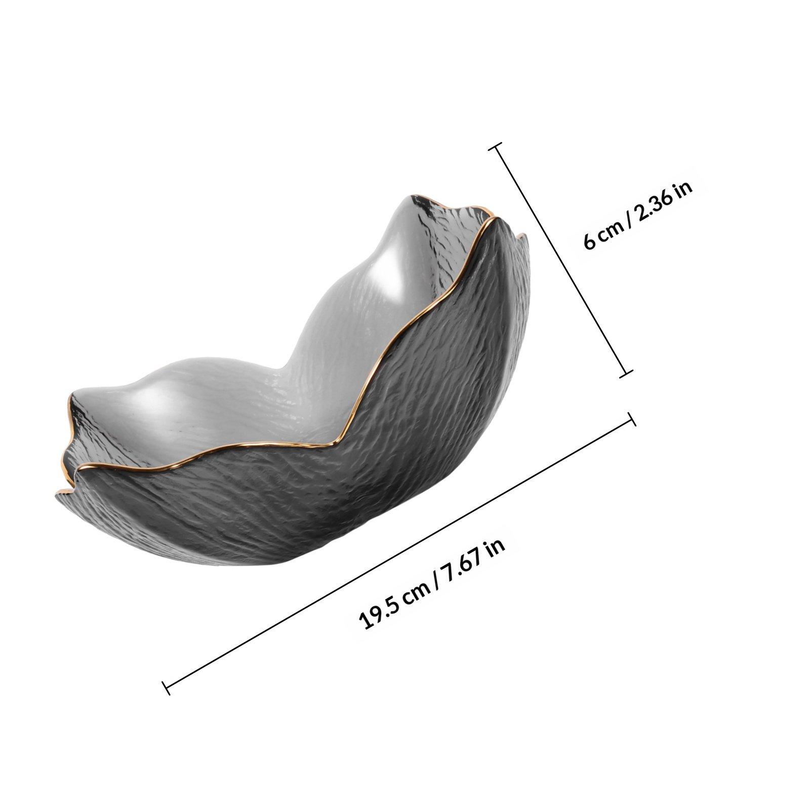 1Pcs Glass Bowl Petal Design Creative Salad Dessert Serving Bowl for Family Parties Weddings Bars Restaurants Glass Tableware серый