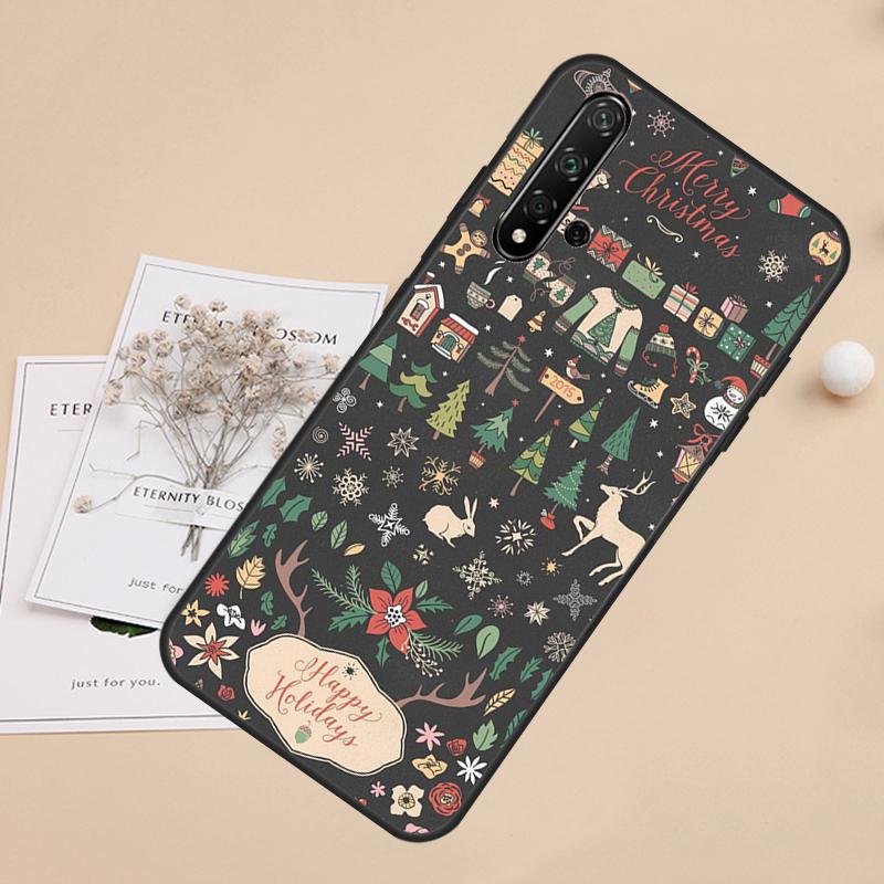 Merry Christmas For Huawei Nova 12i 11i 8i 7i 3i 9 10 SE Y60 Y61 Y70 Y72 Y73 Y90 Y91 P20 P30 P40 Lite Case