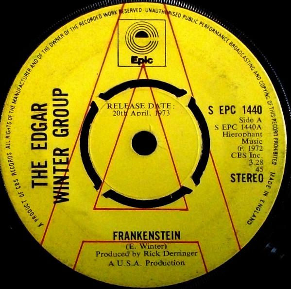 

7inch Record EDGAR WINTER GROUP - Frankenstein SEPC1440PROMO Epic 1972 UK Rock Used