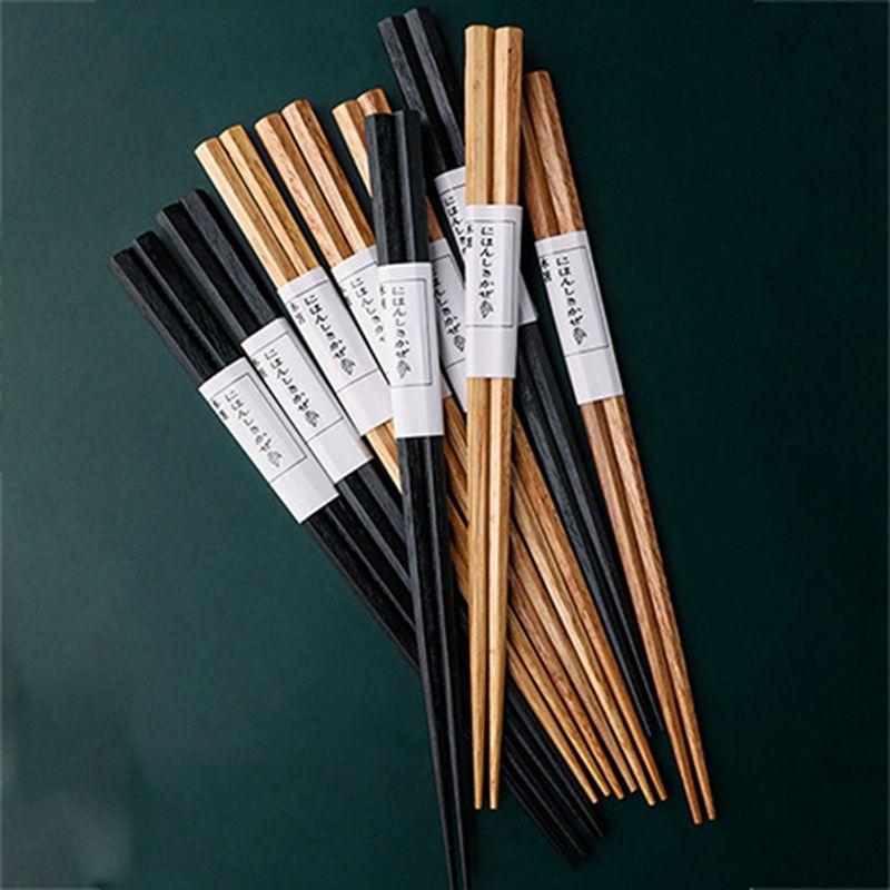 Simple And Portable Chestnut Hexagonal Chopsticks Bamboo Joint Design Household Chopsticks Restaurant Wooden Chopsticks