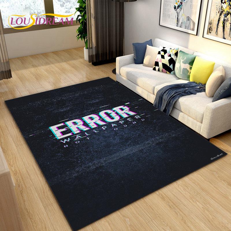 3D Cartoon Game Gamer Zone Controller Area Rug,Carpet Rug for Living Room Bedroom Sofa Decoration,Child Play Non-slip Floor Mat