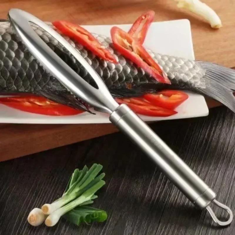 1 Pc Stainles Fish Scales Scraping Graters Fast Cleaner Remove Skin Brush Cleaning Scraper Peeler Bone Scaler Tweezers Tool