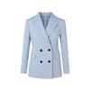 LANZI Women's Double-Breasted Peaked Lapel Blazer
