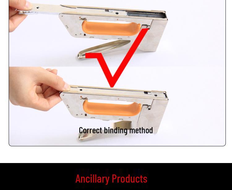 Manual Air Brad Nailer & U-Shaped Nail Stapler for Advertising Canvas & Oil Painting 1008F