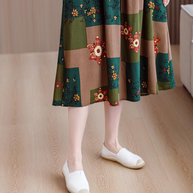 Letné oversize šaty Elegantné dámske dlhé šaty s krátkym rukávom Plus veľkosti