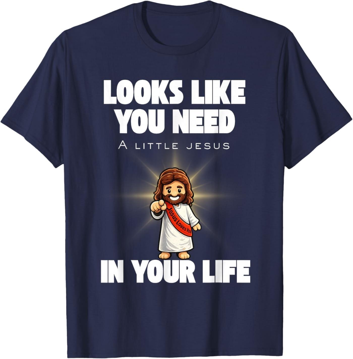 Need A Little Jesus ( 2 Side ) T-Shirt S разноцветный