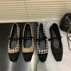 Fashion Flat Shoes for Women's Mary Jane Shoes Spring and Autumn New Style Flat Bottomed Square Toe Casual Plus Size Women's Shoes