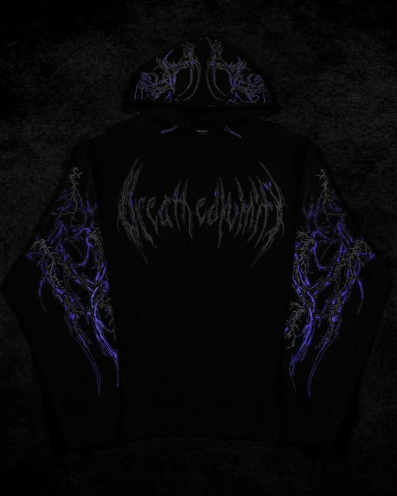 Breathedivinity Men's Dark Style Hoodie - Trendy Autumn/Winter Sports Outerwear