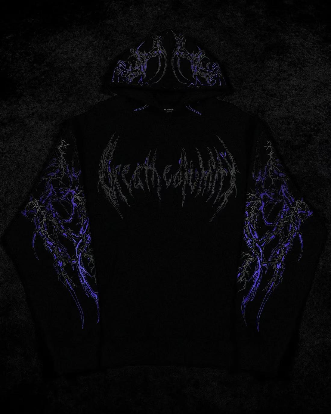 

Мужская толстовка с капюшоном в темном стиле с принтом волшебного меча - Ретро европейская и американская уличная одежда больших размеров. XXL