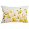 New Linen Plant Flower Waist Pillow Case Living Room Sofa Cushion Cover Home Bedroom Pillow Case