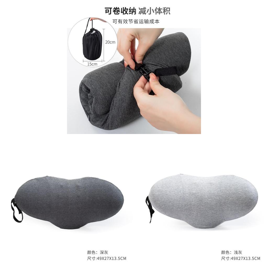 Memory Foam Lumbar Pillow For Pregnancy And Bed Support With Cotton Cover For Home And Car Use
