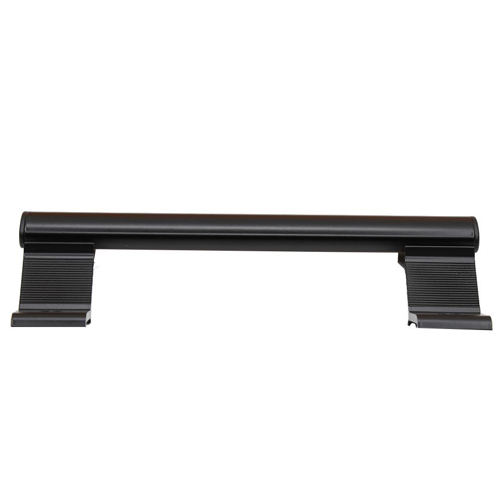 Dual-Sided Black Surface-Mounted Sliding Barn Door Handle