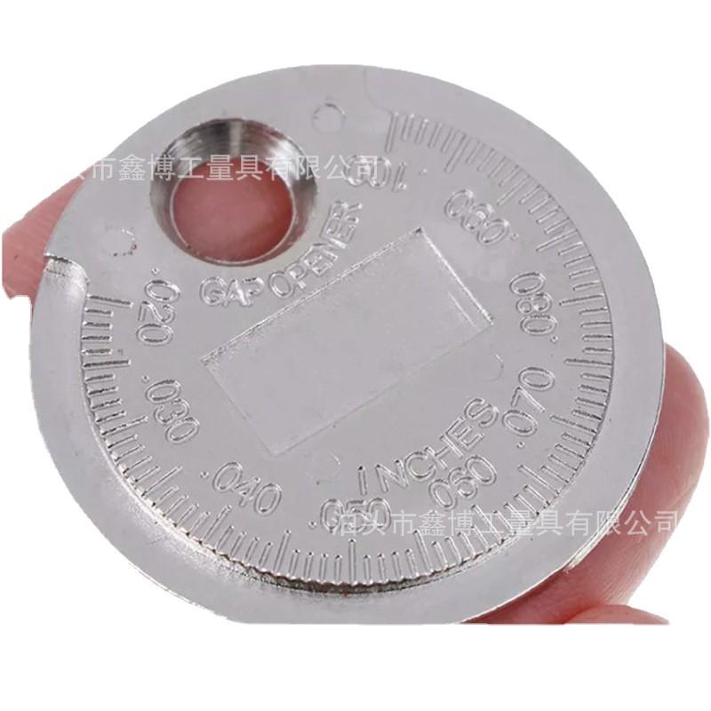 Zinc-Aluminum Alloy Coin Feeler Gauge 0.5-2.5mm / 0.020-1.00" Imperial Spark Plug Gauge