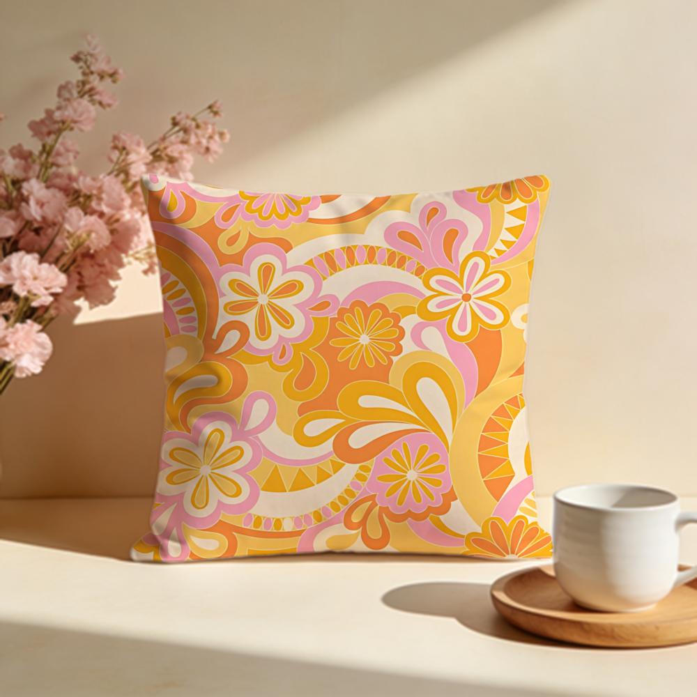 Gentle Retro Wild Floral Cushion Cover Soft Pillow Cases for Home Bedroom Living Room Sofa