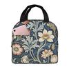 Framed William Morris Botanical Bliss Insulated Lunch Bag for Women Children Leakproof Food Boxes Thermal Lunch Box Tote