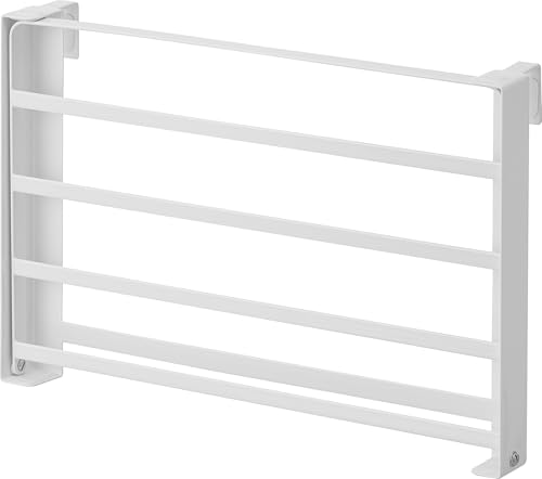 Yamazaki Tower Folding Shelf, White, Dimensions: W37 X D28.5 X H25cm (W X D X H), Bathroom Storage Rack, Towel Rack, Folding Rack, Model 1618