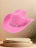 Amerikanischer vielseitiger Jazzhut, modischer gekräuselter Herrenhut, Sommer-Sonnenschutzhut, Jazzhut mit Strassfransen