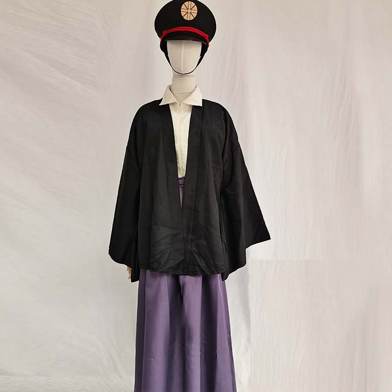 Tsukasa Yugi Cosplay Costume With Hat Anime Toilet Bound Hanako Kun Hakama Pant Kendo Full Set  Samurai Kimono Outfit