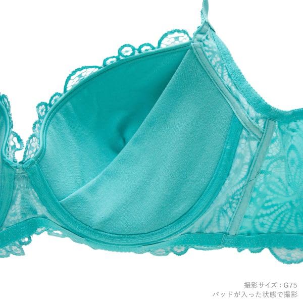 Galaxy Beautiful Breast High Bra and Panty GHI Bra, Backless, Sides, 3/4 Cup, Set, (RE-Red, G70)