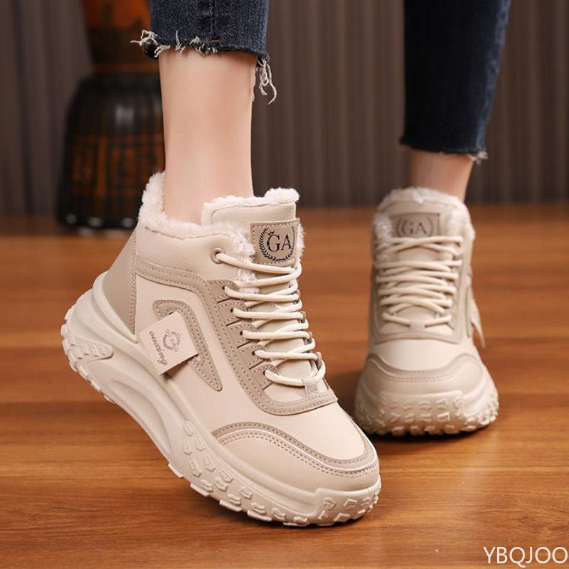 Mode Winter neue modische vielseitige High-Top Damen Schuhe dick besohlt lässig bequem Damen Schuhe minimalistische Wurmschuhe
