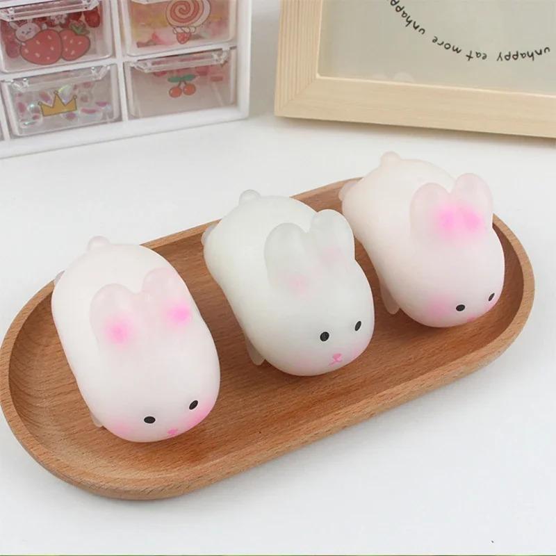 1-20PCS Creative Easter Color Changing Bunny Toy Soft Breathable Sun Activated Kawaii Stress Relief Squeeze Children Gift