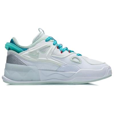 Li Ning CF FlashStar Dämpfung Leicht Rutschfest Atmungsaktiv Niedrig geschnitten Skateboard Schuhe Damen Weiß Blau AGCR290-2