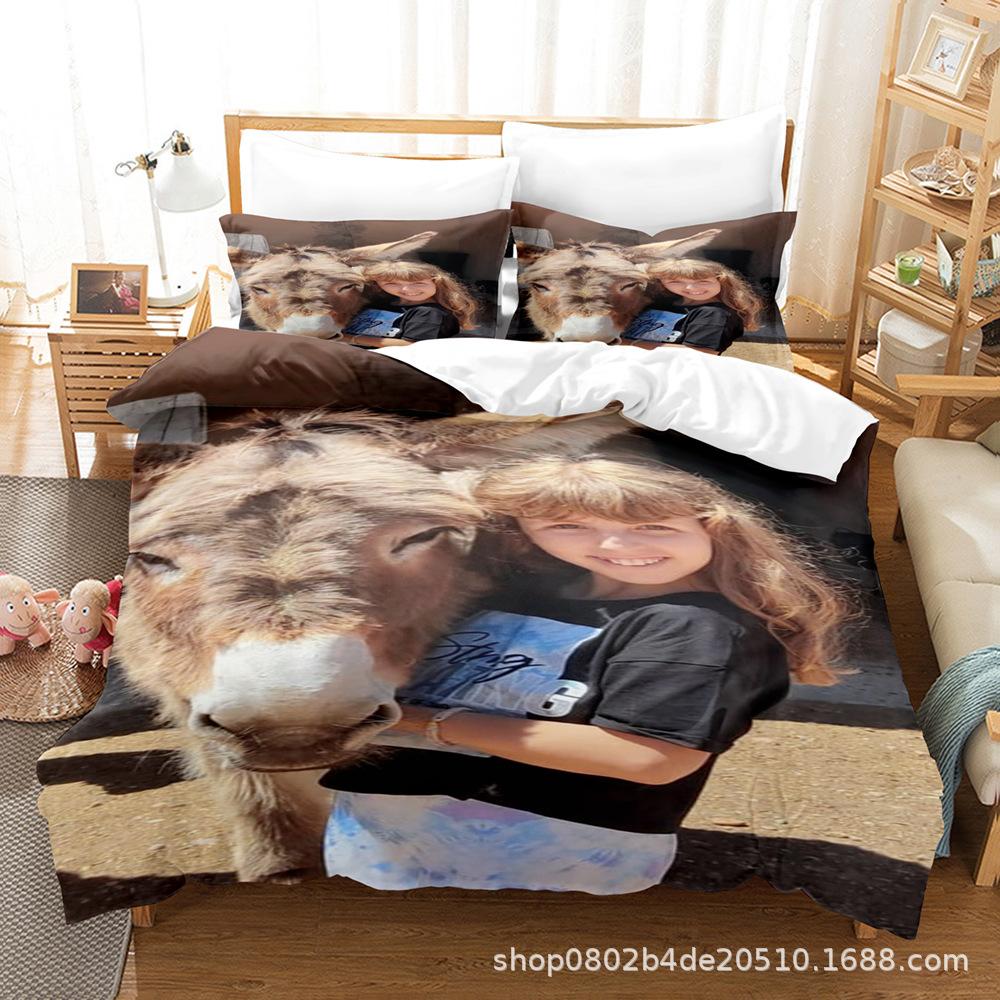 

Digital Printed Sheet Bed Quilt Cover Home Textiles Animal Series Three-Piece Set quilt cover 90 * 190 pillowcase 50 * 75 * 1