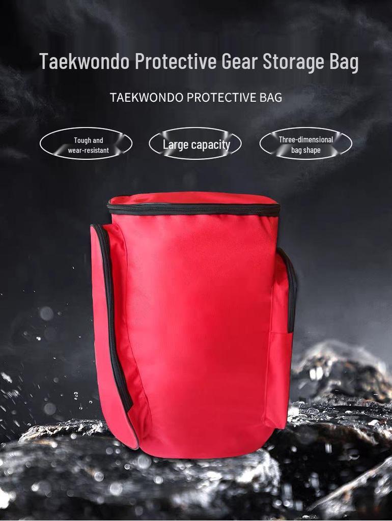 White Taekwondo & Boxing Gear Backpack - Large Capacity Waterproof Oxford Cloth