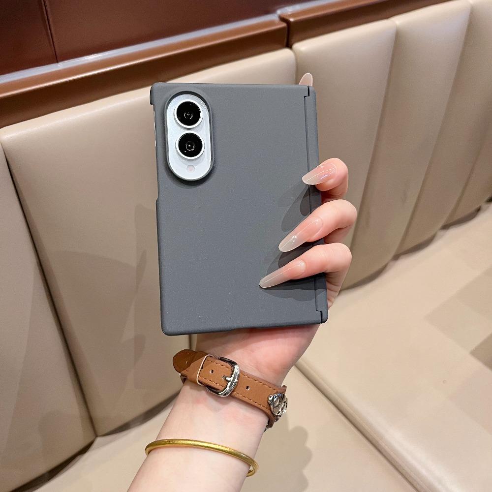 For Samsung Galaxy Z Fold 8 Ultra Z Fold 8 7 6 5 4 Slim Skin Fell Hard Solid Color Case With Hinge Protection Shockproof Cover