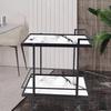 Hotel Service Trolley with Faux Marble Shelves