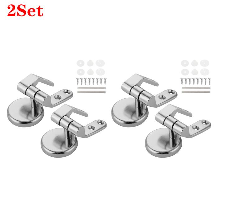 Universal Toilet Seat Hinges Zinc Alloy Replacement Hinges Set Toilet Lid Accessories Repair Kit Fits for Most Seats Cover Lid