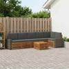 7 Piece Outdoor Sofa Set In Natural and Anthracite Solid Acacia Wood