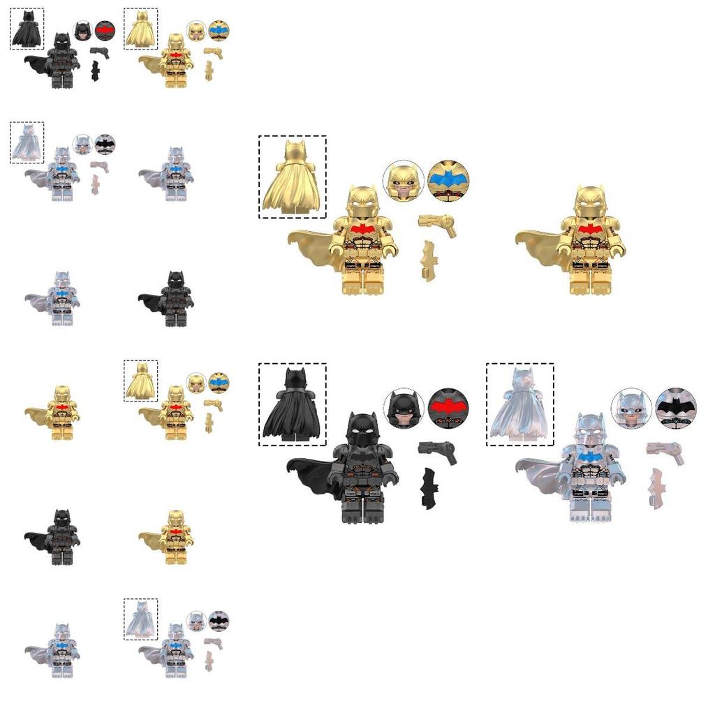 Superhero Series Thermos Black And White Batman Assembly Building Block Toys Diy Educational Game